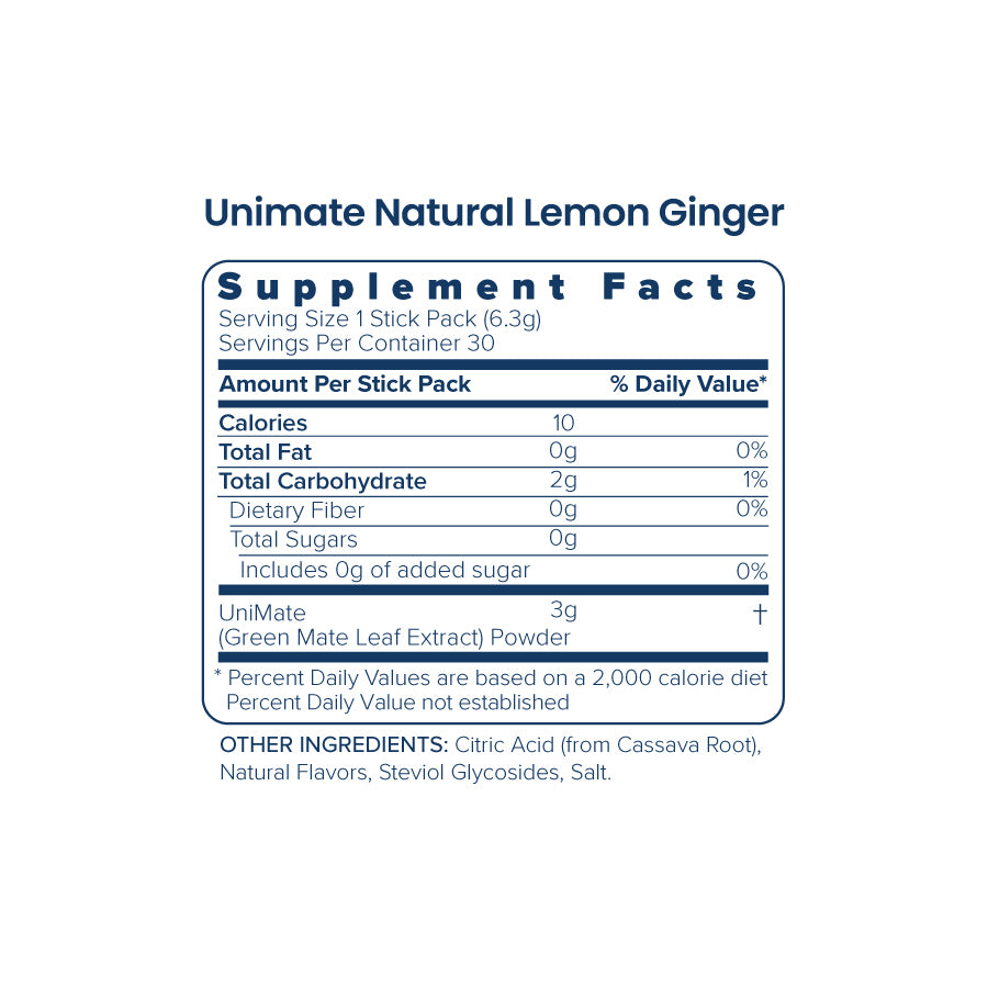 Unimate Lemon Ginger + Natural Lemon – 2 Pack | 60 Sticks