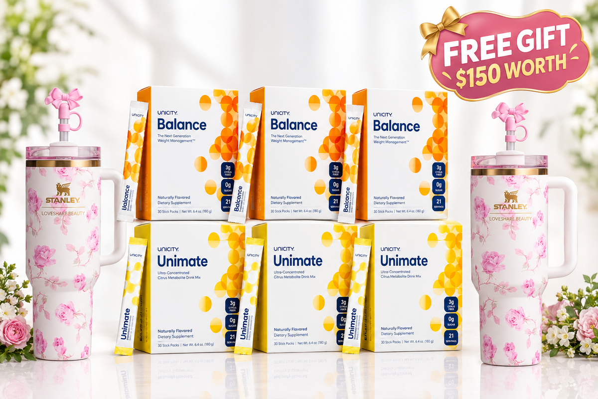 3 Balance + 3 Unimate Complete Daily Wellness Combo+2 Tumblers gift