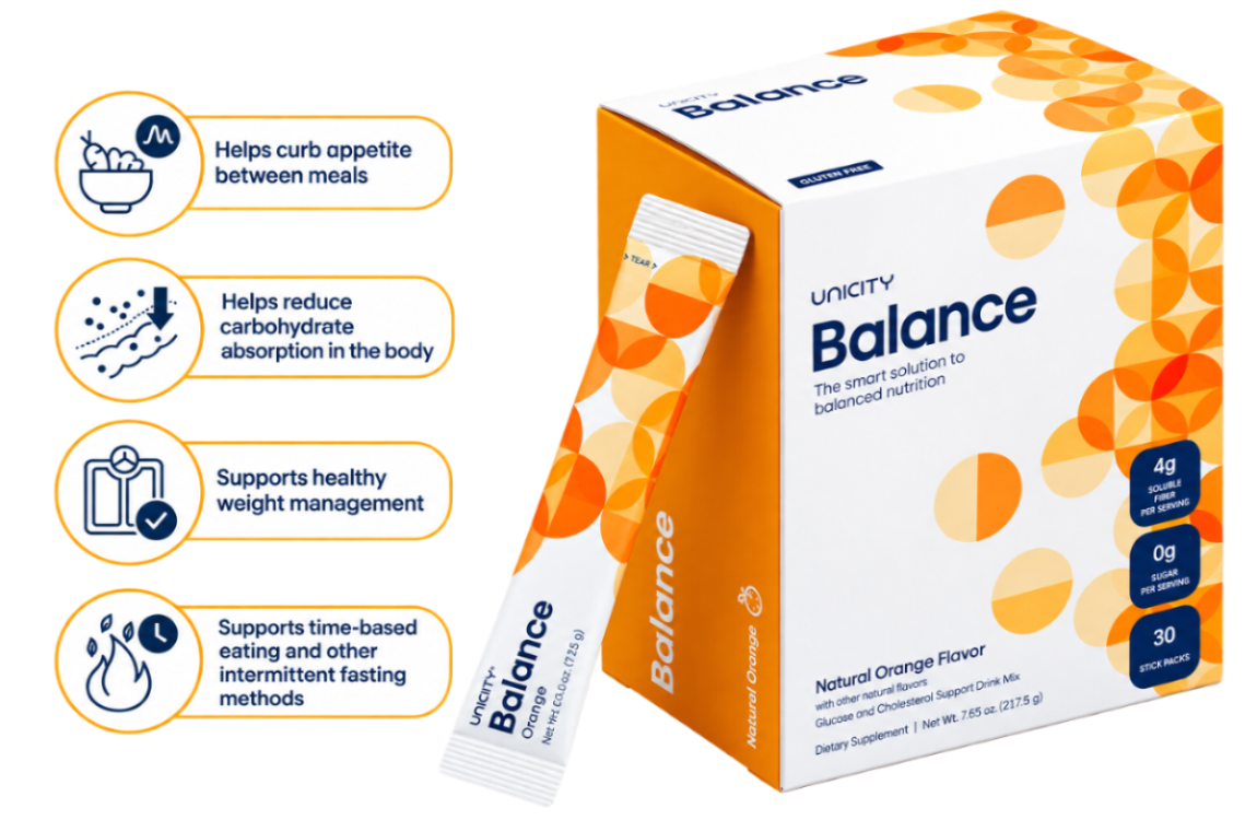 10-Pack Unicity Balance Bundle – 30 Sticks Per Pack | Natural Orange Flavor