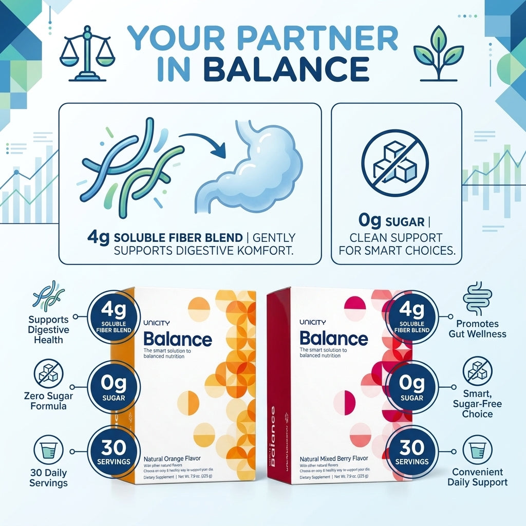Balance Soluble Fiber Wellness Drink Mix Combo - 2-Pack (Natural Orange & Mixed Berry)