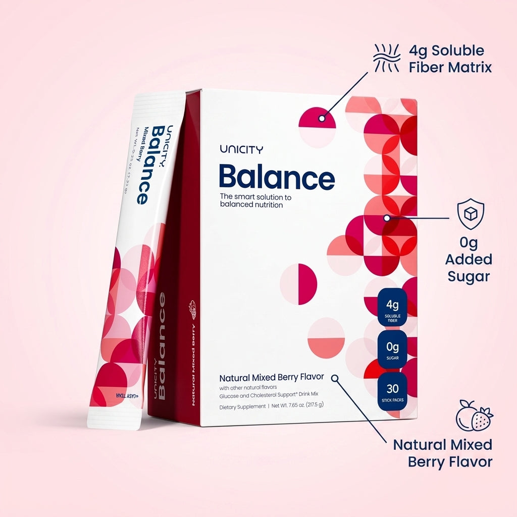 Balance Daily Fiber Supplement – Natural Mixed Berry (30 Stick Packs)