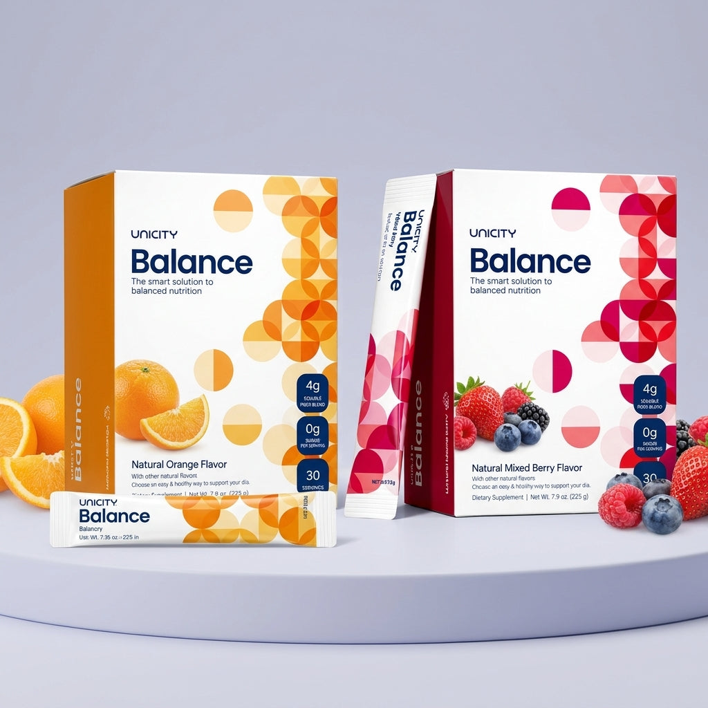 Balance Soluble Fiber Wellness Drink Mix Combo - 2-Pack (Natural Orange & Mixed Berry)