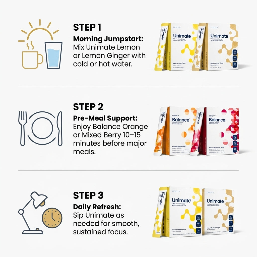 Complete Ultimate Wellness Bundle – Unimate & Balance 4-Pack Variety System (120 Stick Packs)