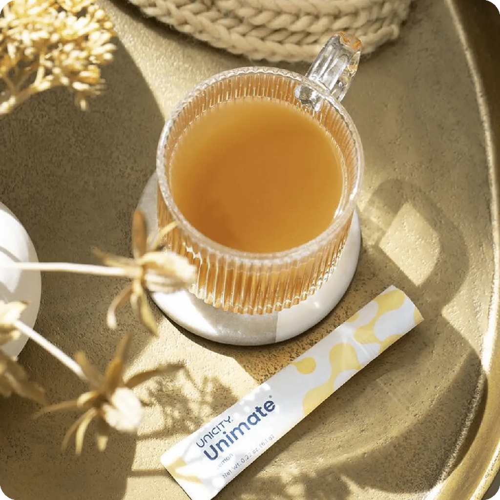 Unicity Unimate features a proprietary extract that enhances the benefits of yerba mate, supports satiety, supports cognitive function, and helps you feel great. (30 Sticks pack)